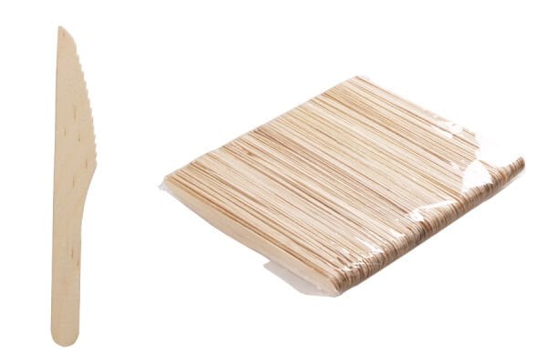 ORGANİK AHŞAP BIÇAK 16 CM 100 ADET