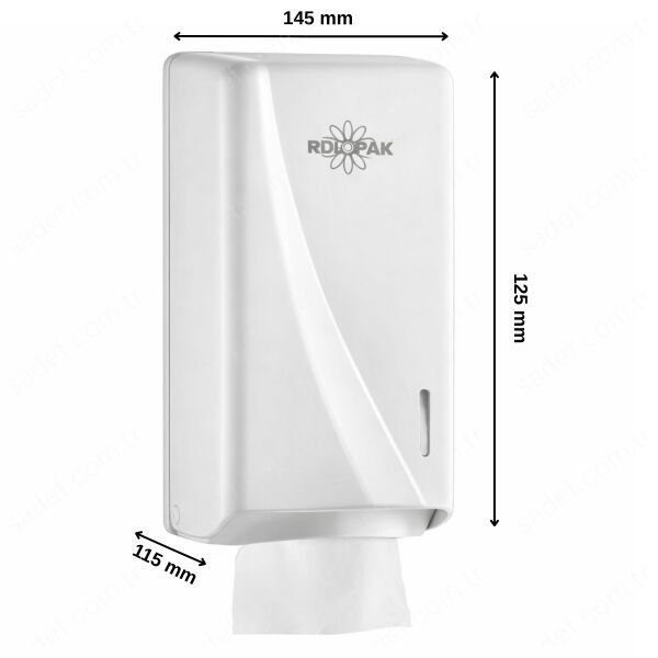 RULOPAK TEKÇEK TUVALET KAĞIDI DİSPENSERİ (BEYAZ)