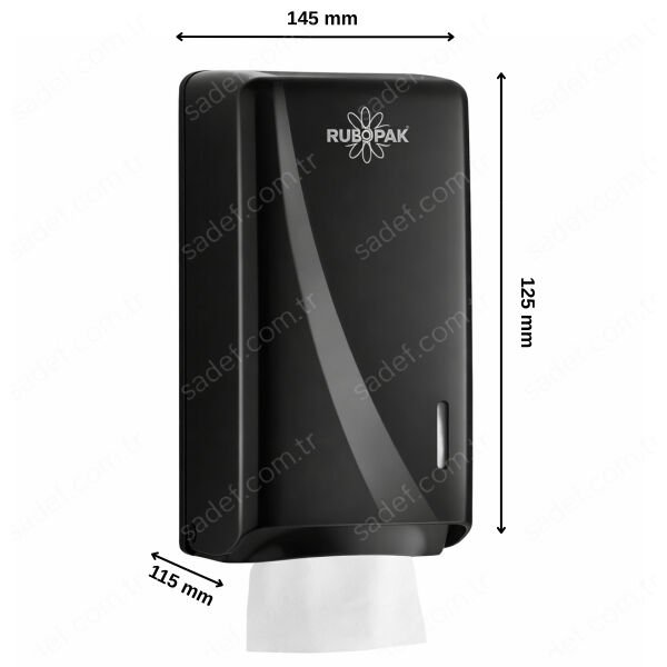 RULOPAK TEKÇEK TUVALET KAĞIDI DİSPENSERİ (SİYAH)