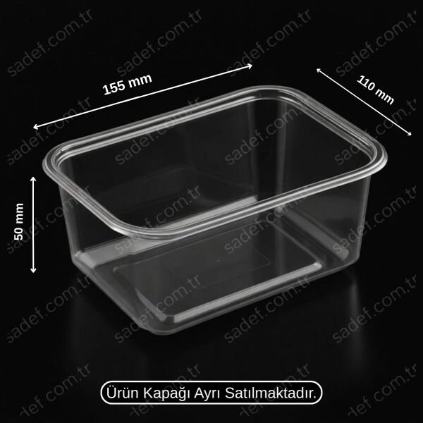 L-245 LİMERA GIDA KABI 500CC H55 GÖVDE ŞEFFAF 20 GR 600 ADET