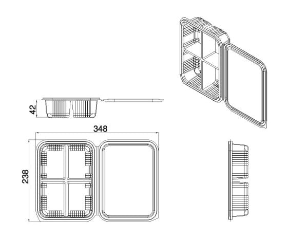 L-064 LİMERA KURABİYE KABI 4 LÜ 35 GR 300 ADET