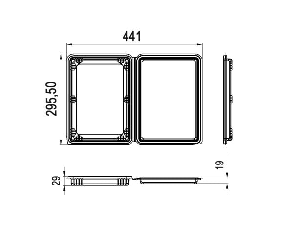 L-071 LİMERA SIZDIRMAZ BAKLAVA KABI 1000 CC 47 GR 200 ADET