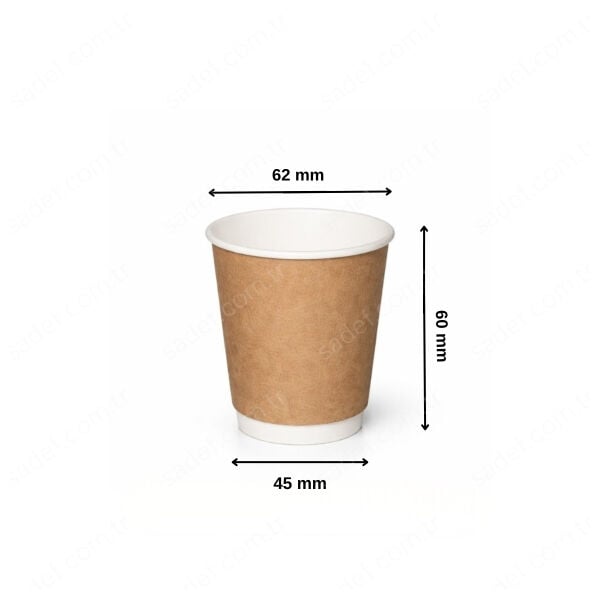 KRAFT DOUBLE WALL 4 OZ ( 110 ML ) KARTON BARDAK ARNES 1000 ADET