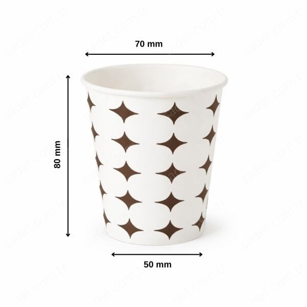 7 OZ BASKILI KARTON BARDAK VENDİNG 3,6 GR 100 ADET