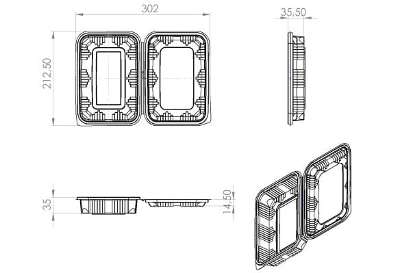 L-081 LİMERA KURABİYE KABI 750 CC 25 GR 400 ADET