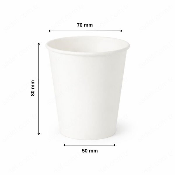 BEYAZ 7 OZ VENDING BASKISIZ KARTON BARDAK 3,6 GR 3000 ADET