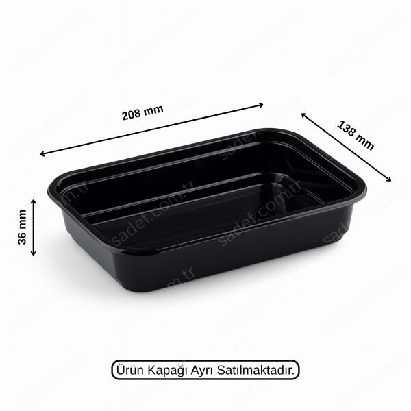 L-085-S LİMERA KAPAKSIZ KURABİYE KABI 500 CC SİYAH 16 GR 600 ADET