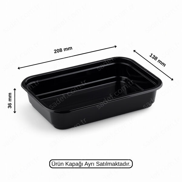 L-085-S LİMERA PET KAPAKSIZ KURABİYE KABI 500 ML SİYAH 16 GR 600 ADET