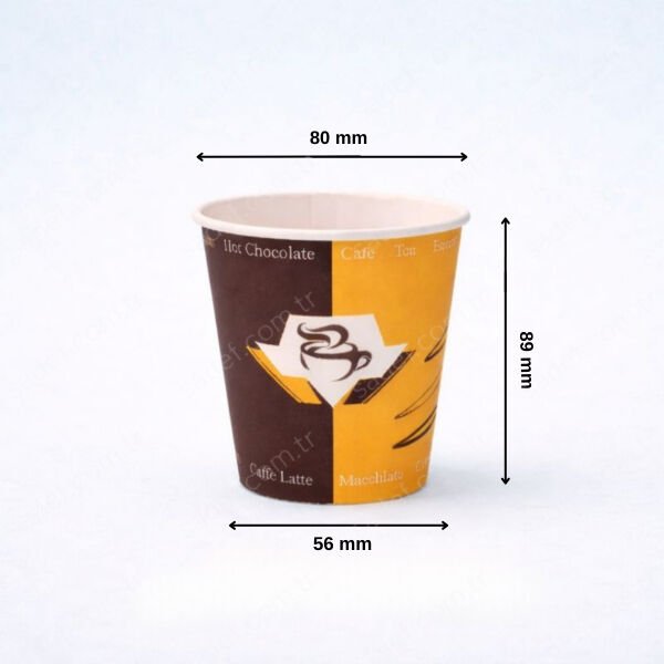 ARNES 8 OZ BASKILI KARTON BARDAK SICAK 100 ADET