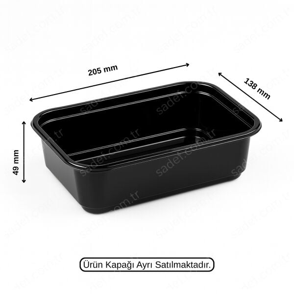 L-086-S LİMERA PET KAPAKSIZ KURABİYE KABI 750 ML SİYAH 20 GR 600 ADET