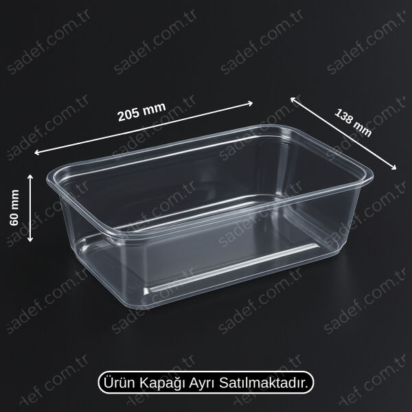 L-087 LİMERA PET KAPAKSIZ KURABİYE KABI 1000 ML 22,5 GR 600 ADET