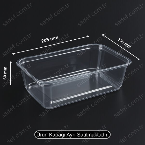 L-087 LİMERA PET KAPAKSIZ KURABİYE KABI 1000 ML 22,5 GR 600 ADET