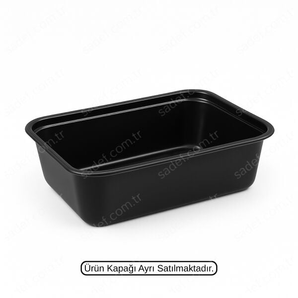 L-087-S LİMERA PET KAPAKSIZ KURABİYE KABI 1000 ML SİYAH 22,5 GR 600 ADET