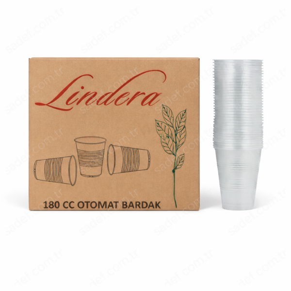 LİNDERA 180 CC PLASTİK BARDAK 1,1 GR ŞEFFAF 100 ADET