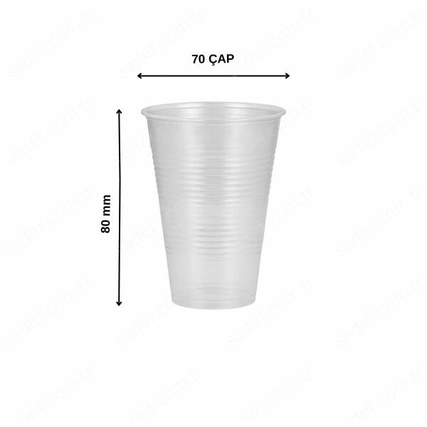 LİNDERA 180 CC PLASTİK BARDAK 1,1 GR ŞEFFAF 100 ADET