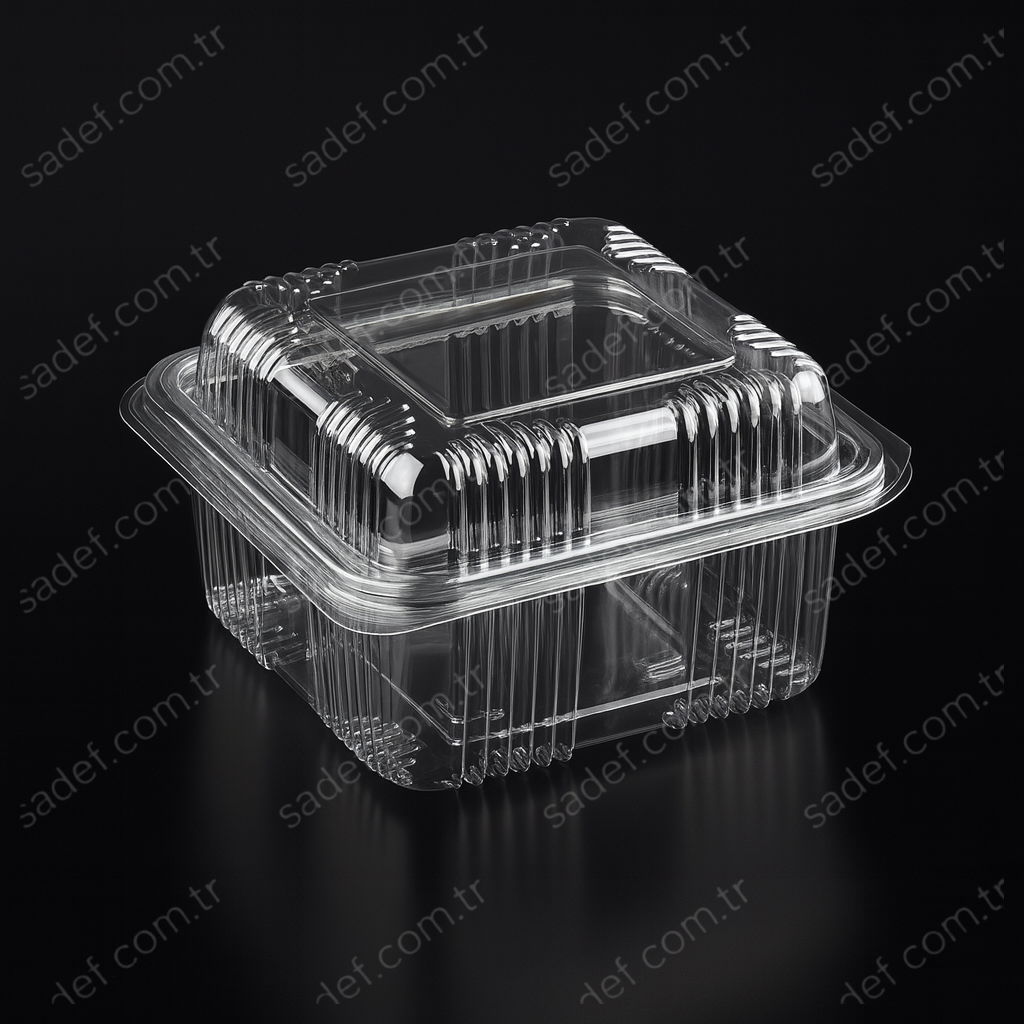 L-090 LİMERA PET KAPAKLI KARE KURABİYE KABI 600 ML 18 GR 600 ADET