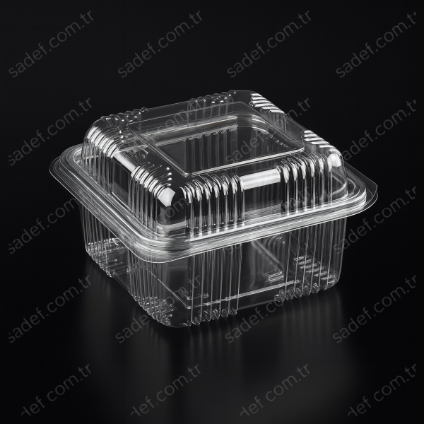 L-090 LİMERA PET KAPAKLI KARE KURABİYE KABI 600 ML 18 GR 600 ADET