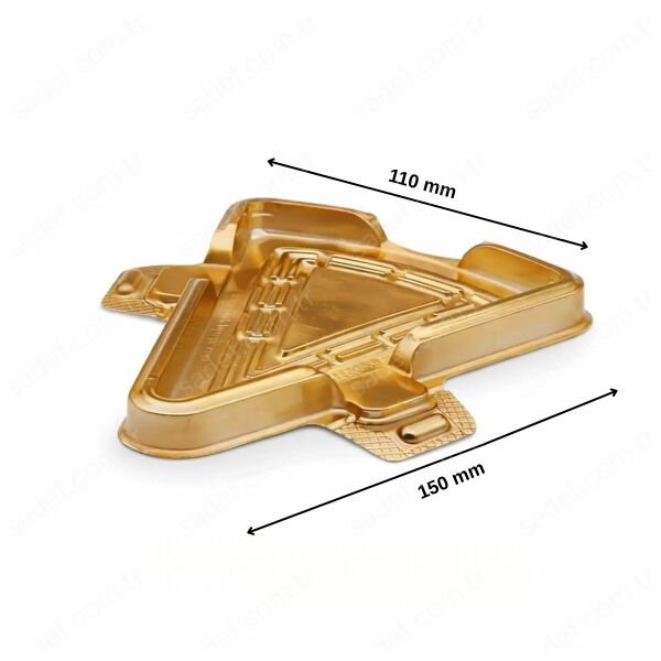 ÖZGE ÜÇGEN PASTA KAP GÖVDE 6,5 GR GOLD 200 ADET