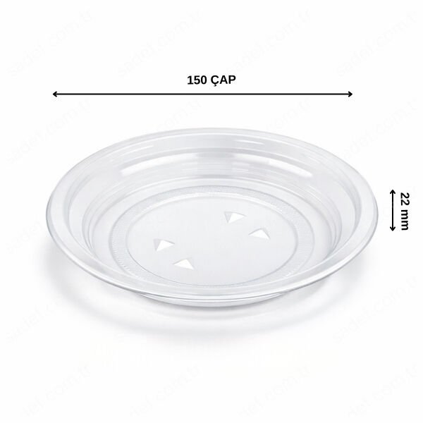 ÖZGE YAŞ PASTA ŞEFFAF KASE Ø150X22 8 GR 450 ADET