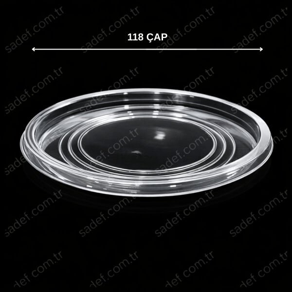 LK-231 DÜZ KAPAK Ø118 MM HUMUS LİMERA 6 GR ŞEFFAF 100 ADET