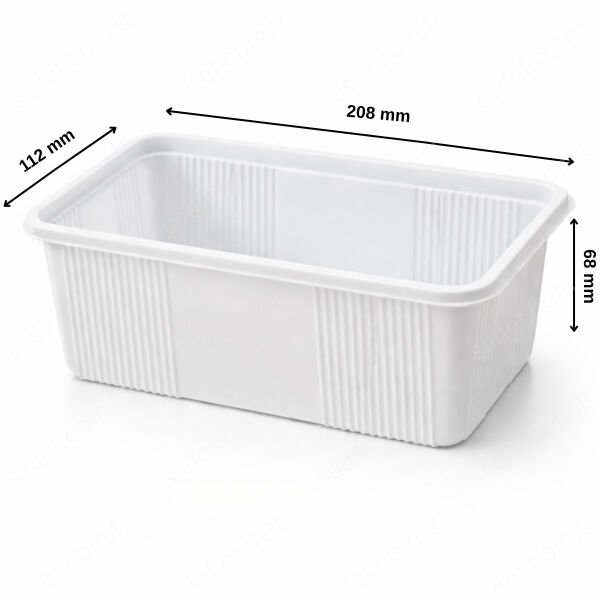 ÖZGE KİLOLUK DONDURMA KASE - PS BEYAZ 400 ADET