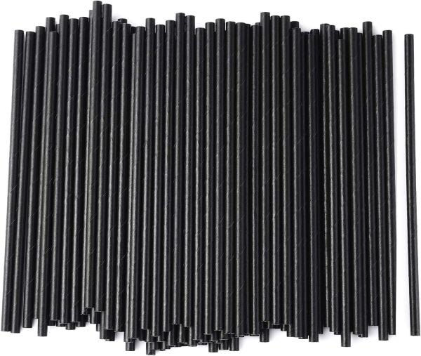 KAĞIT PİPET 8 MMX240 MM 100 AD SİYAH X 50 PAKET