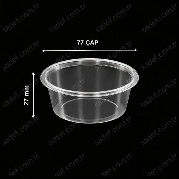 DİPACK PET 80 CC SOS KABI 2,8 GR ŞEFFAF + KAPAK 1000 ADET