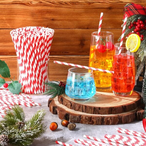 KAĞIT PİPET 8 MMX240 MM 100 AD KIRMIZI-BEYAZ X 50 PAKET