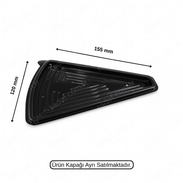 L-440 LİMERA PET ÜÇGEN DİLİM PASTA KABI GÖVDE SİYAH 8,5 GR 400 ADET