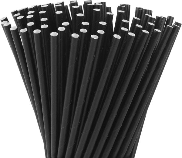 SARGILI KAĞIT PİPET 8 MMX240 MM 100 AD SİYAH X 40 PAKET