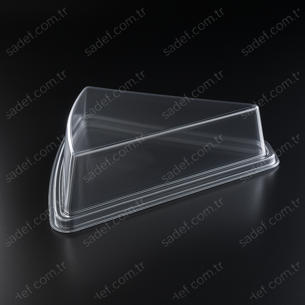 L-441 LİMERA PASTA KABI ÜÇGEN SIĞ KAPAK H4 ŞEFFAF 400 ADET