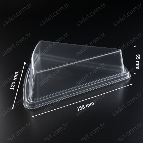 L-441 LİMERA PASTA KABI ÜÇGEN SIĞ KAPAK H4 ŞEFFAF 400 ADET