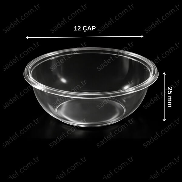DİPACK Ø118X45 260 CC SUP KASE ŞEFFAF 9,5 GR 1000 ADET
