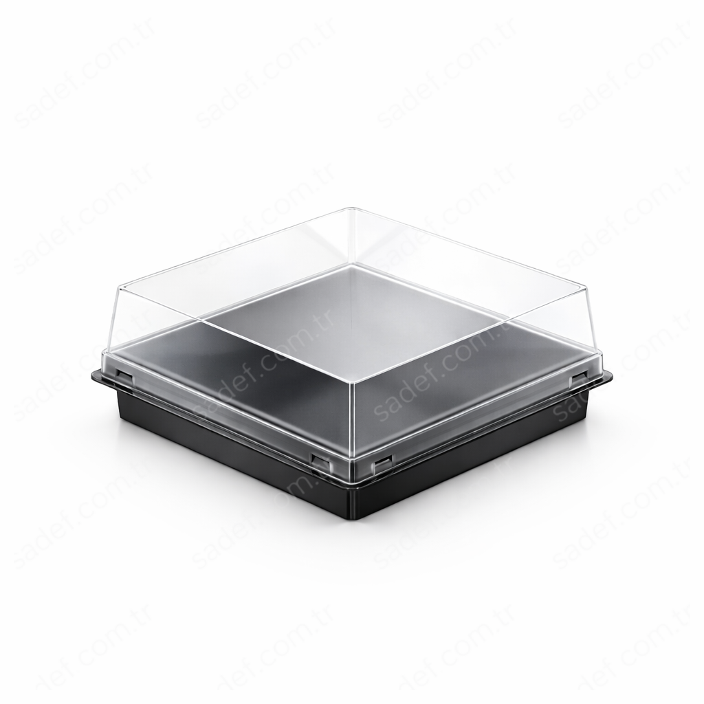 H-45 120*120 KARE PASTA KABI+KAPAK SET DİPACK 300 ADET