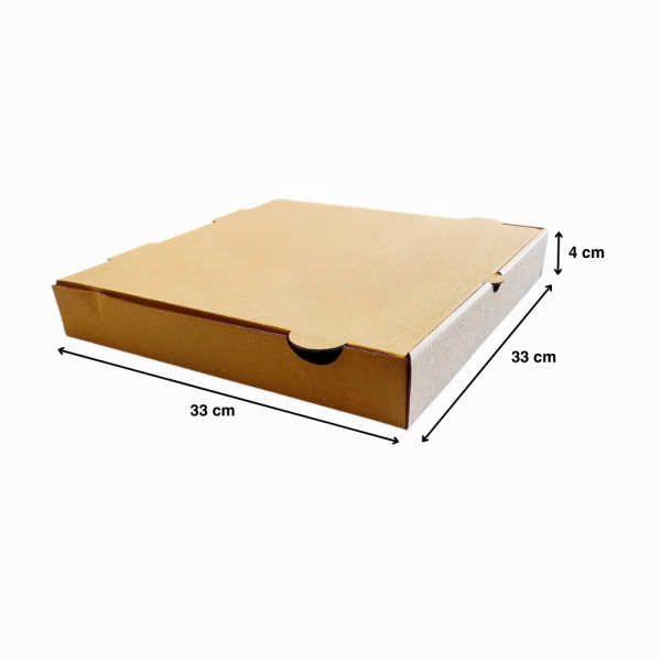 BASKISIZ KRAFT OLUKLU 33X33X4 CM PİZZA KUTUSU 100 ADET