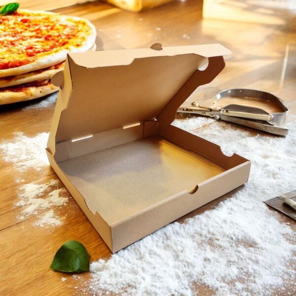 BASKISIZ KRAFT OLUKLU 33X33X4 CM PİZZA KUTUSU 100 ADET