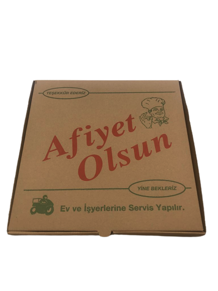 KRAFT OLUKLU 41X41X4 CM PİZZA KUTUSU 50 ADET