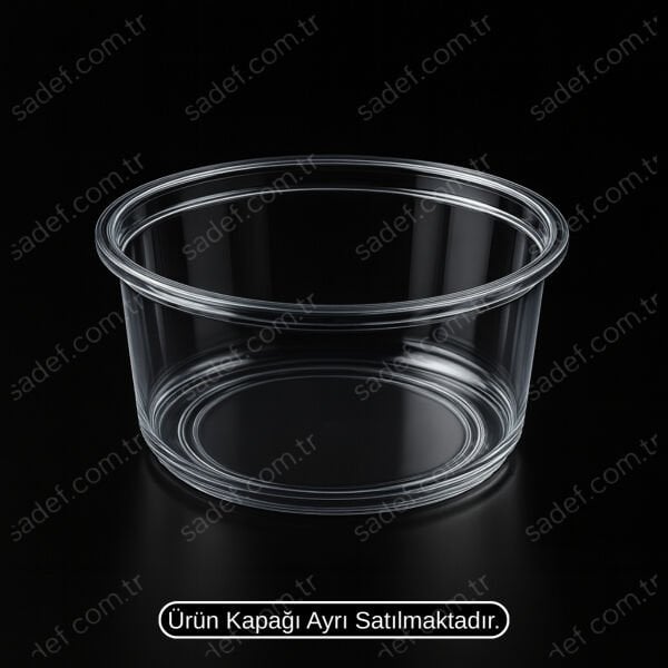 LM-12 12 OZ HUMUS PET KAP Ø117 LİMERA 14 GR ŞEFFAF 500 ADET