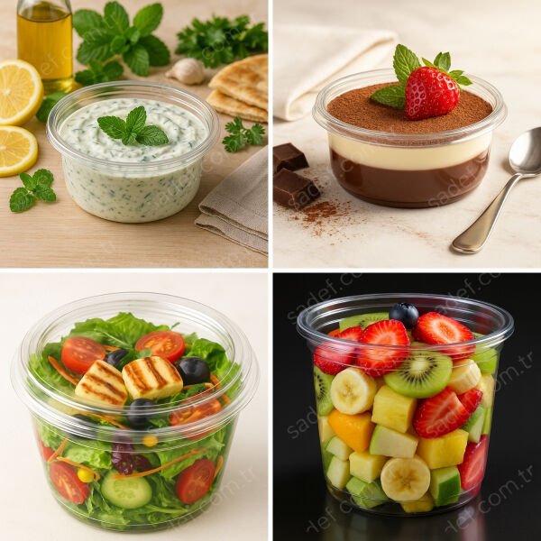 LM-12 12 OZ HUMUS PET KAP Ø117 LİMERA 14 GR ŞEFFAF 500 ADET