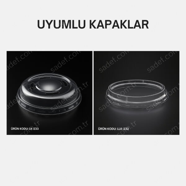 LM-12 12 OZ HUMUS PET KAP Ø117 LİMERA 14 GR ŞEFFAF 500 ADET