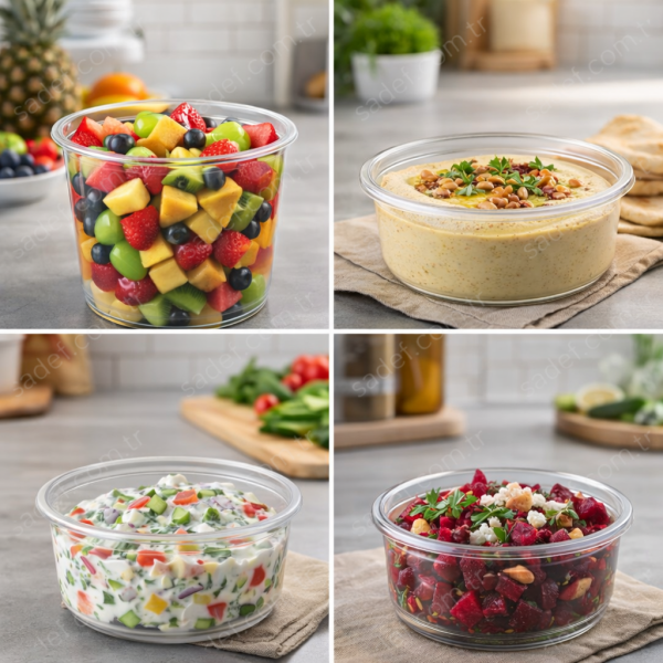 LM-16 16 OZ HUMUS PET KAP Ø117 LİMERA 16,5 GR ŞEFFAF 500 ADET