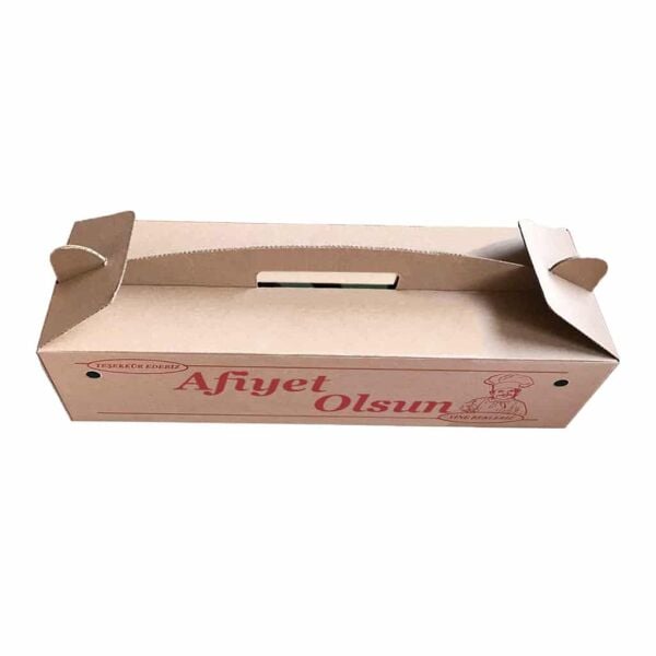KRAFT OLUKLU 40X20X10 CM BÜYÜK BOY LAHMACUN KUTUSU 100 ADET