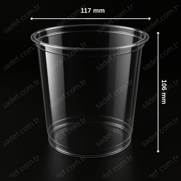 LM-24 24 OZ HUMUS PET KAP Ø117 LİMERA 21 GR ŞEFFAF 400 ADET