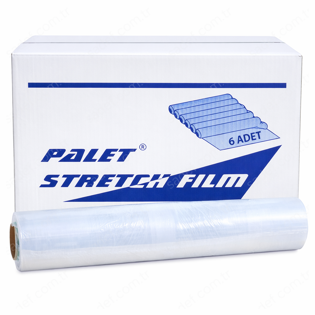 P.E 23 MİKRON PALET STRECH 2 KG ( 500 GR MASURA - 150 M TKRB ) 6 ADET