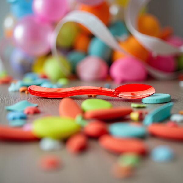 KIRMIZI LÜX SUP DALGALI DONDURMA & TATLI KAŞIK 2,5 GR 100 ADET