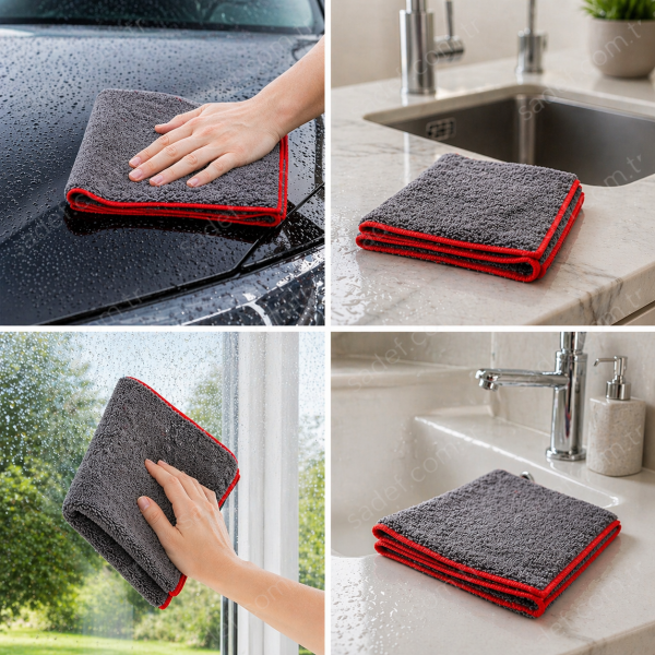 SİLVER HOME 390 GSM 50X70 CM SÜPER EMİCİ KURULAMA BEZİ GRİ