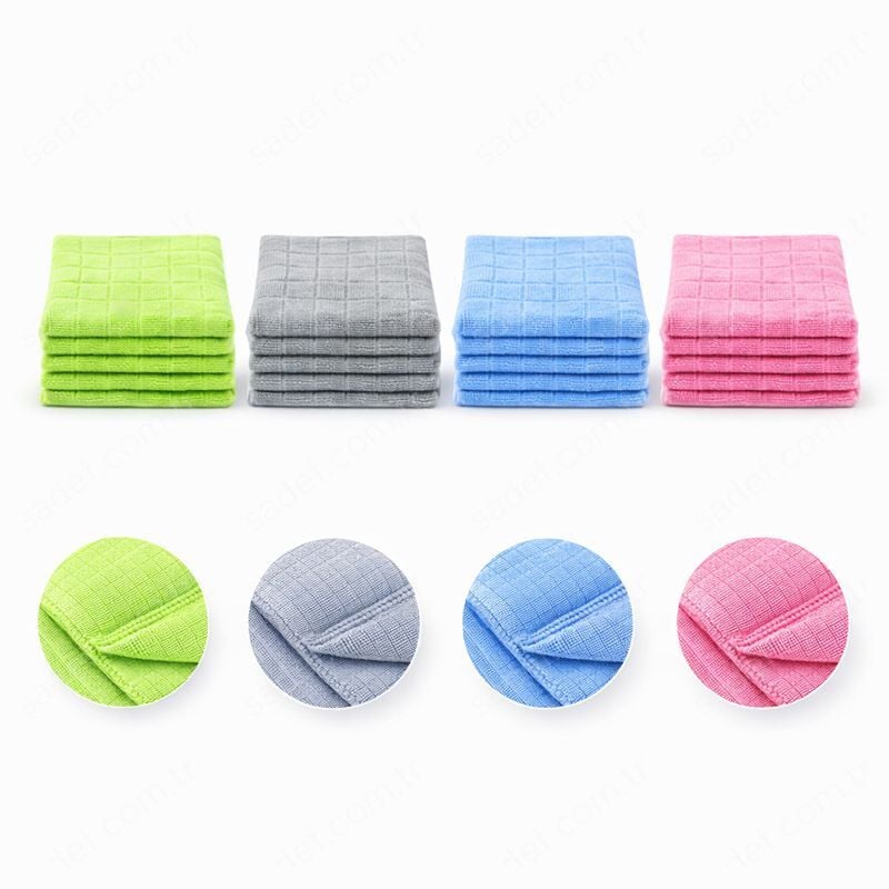 SİLVER HOME 320 GSM 40X40 CM KARELİ TEMİZLİK BEZİ KARIŞIK RENK 240 ADET