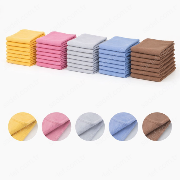 SİLVER HOME 40X40 CM PREMİUM CAM BEZİ KARIŞIK RENK 360 ADET