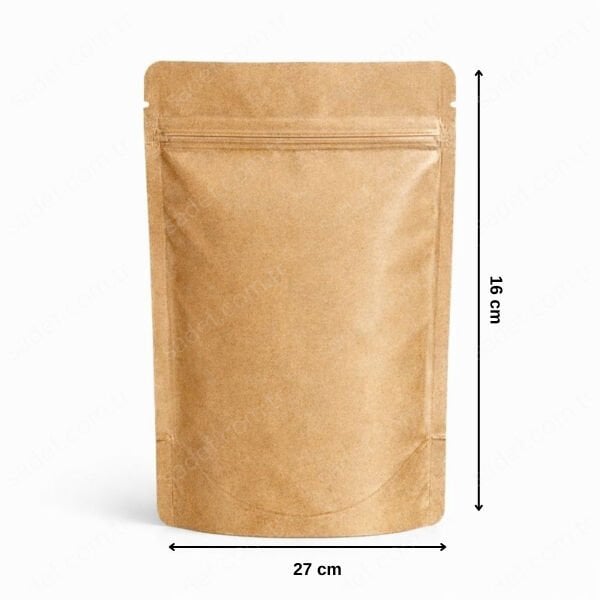 KRAFT ALÜMİNYUM KİLİTLİ DOYPACK 16X27 100 ADET