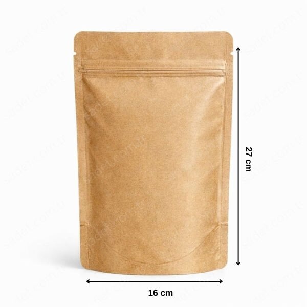 KRAFT ALÜMİNYUM KİLİTLİ DOYPACK 16X27 100 ADET
